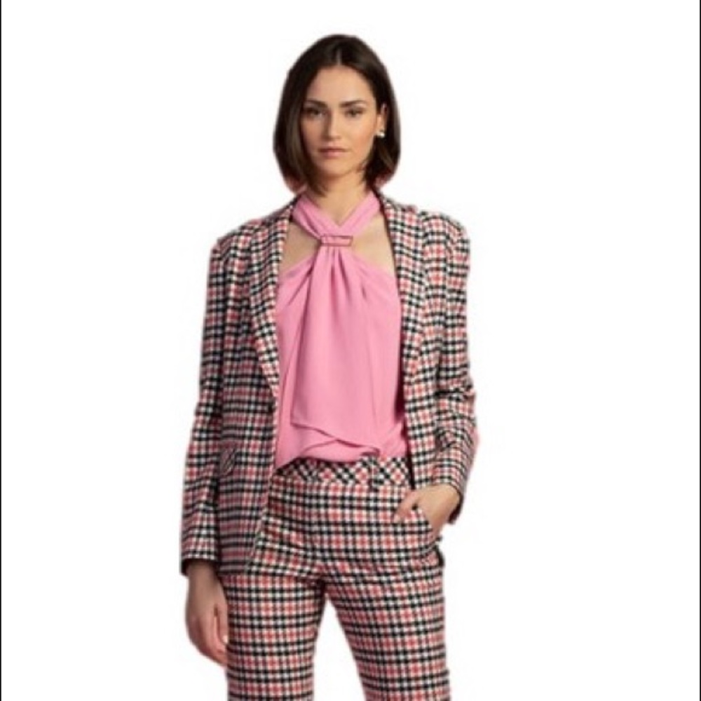 Trina Turk SET Houndstooth Jacket Blazer and Pants